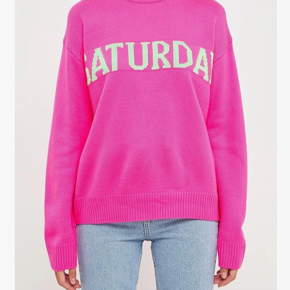 English Factory Pink 'Saturday' Sweater New XS